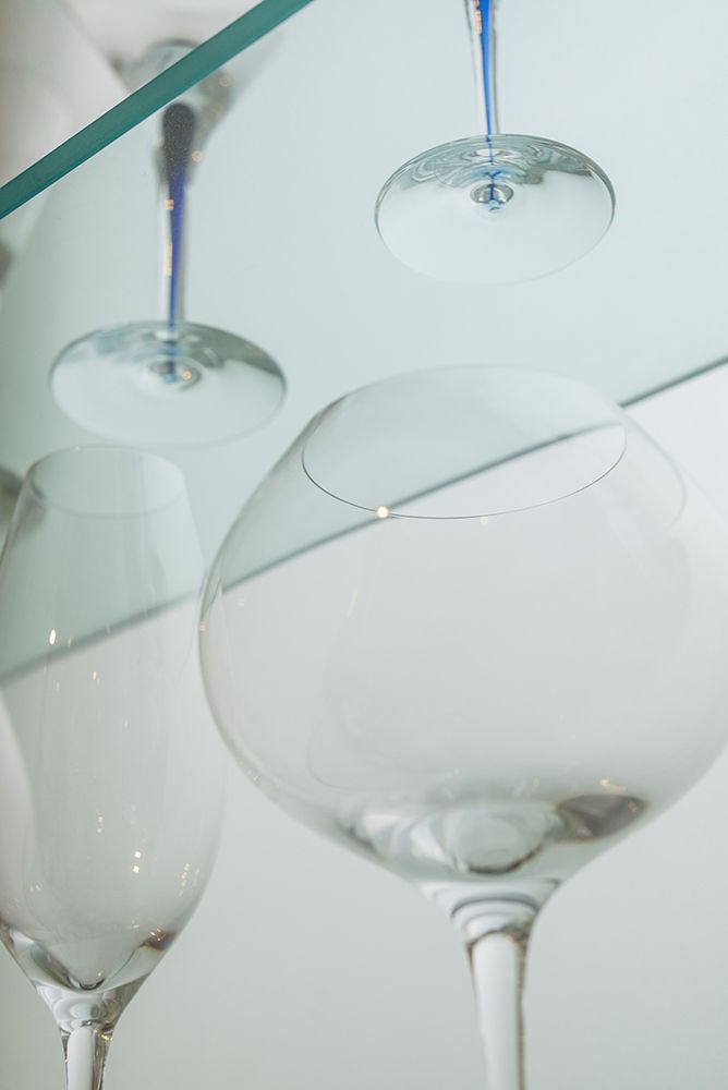 Sweden-Glasriket-Kingdom of Glass area-Vaxjo-display of locally produced glassware